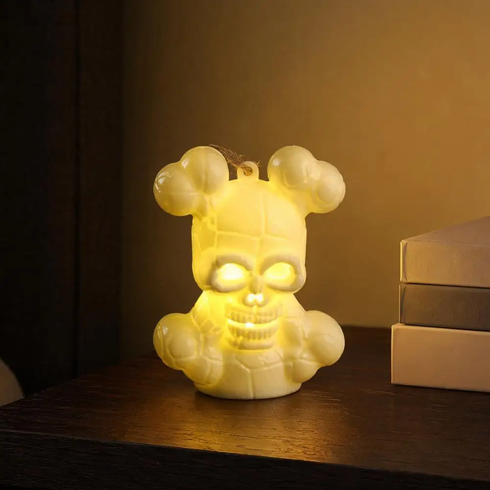 Skull Prop Halloween Skull Lantern Halloween Skull Night Light Led Lantern Skeleton Decorative Candle Lamp Spooky Haunted House