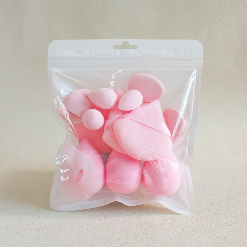 مجموعة إسفنجة مكياج مكونة من 12 قطعة - خلاطات بودرة أساس فاخرة، إسفنجة بيض تجميل مع نفث مستحضرات تجميل خالية من اللاتكس النباتي