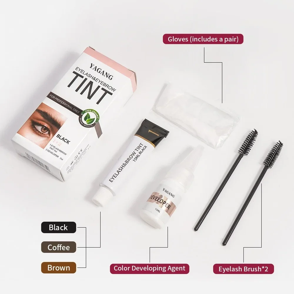 Eyebrow dye set waterproof quick drying semi permanent eyebrow dye cream waterproof makeup special eyebrow cream