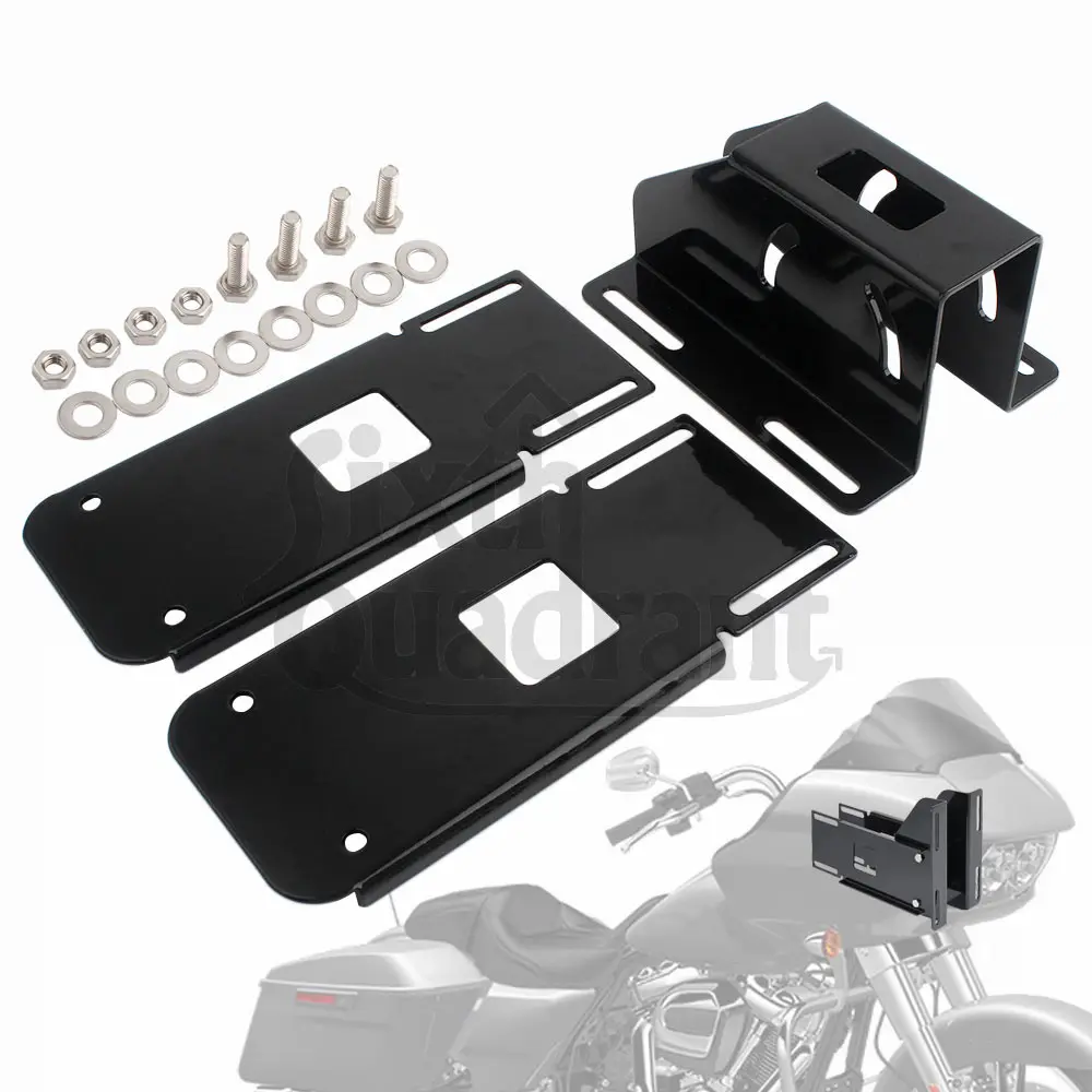 1 Set Motorcycle Front Inner Fairing Support Mounting Bracket Kit Adjustable Steel Fit For Harley Davidson Road Glide 1998-2013