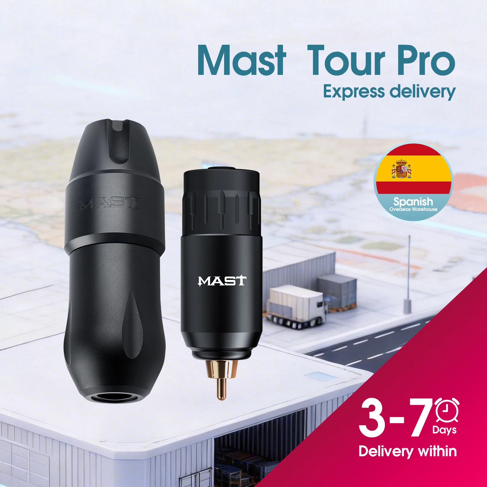 Mast Tattoo Tour Pro Kabelloses Tätowiermaschinen- und Permanent-Make-up-Stift-Set mit kernlosem Motor, 3,5mm Hub, Zubehör für Tätowierung und Permanent Make-up
