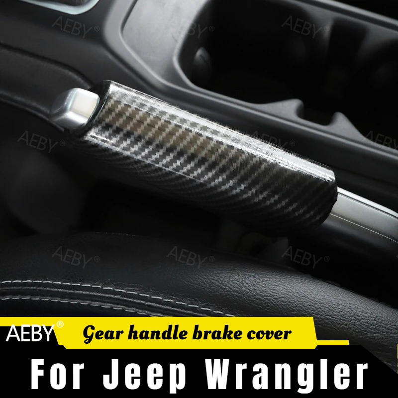 

For Jeep Wrangler 2018-2024 Handbrake cover shift knob decoration,Gear handle brake cover,brake cover ABS,Car accessories