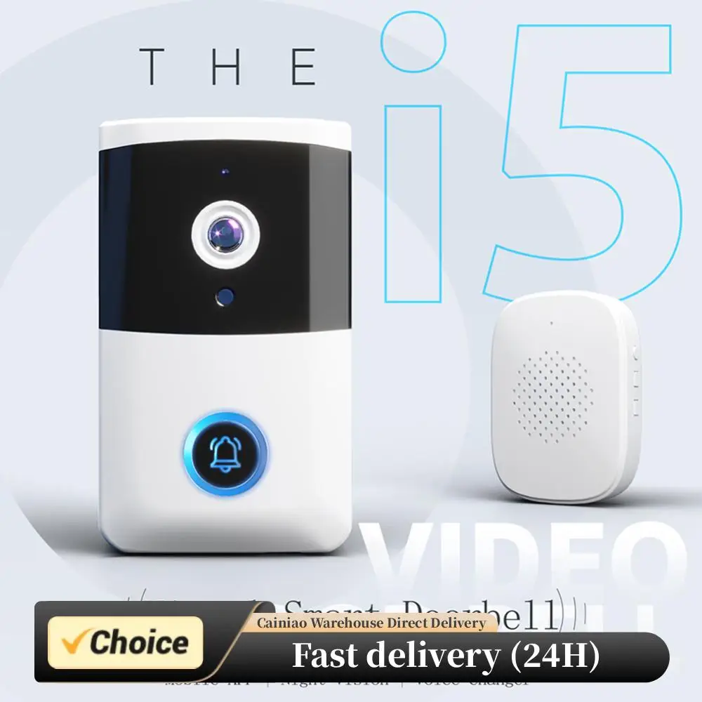 

WiFi Wireless Video Doorbell IR Night Vision Visual Doorbell Two-way Audio Home Door Bell Home Security System