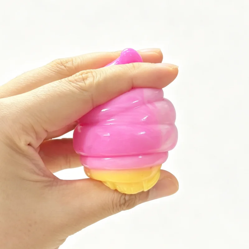 Gradient Needoh Nice Cream Cone Nice-Sicle Non-toxic Squishy Squeeze Stretch Toy Stress Anxiety Relieve Fidget Sensory Vent Toy