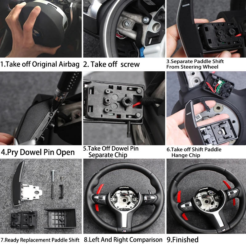 Carbon Fiber Steering Wheel Paddle Shift for BMW F36 F21 F22 F32 F30 F02 F80 F11 F06 F20 F23 F10 F12 F26 F15 M3 M4 M5 M6 - Image 4