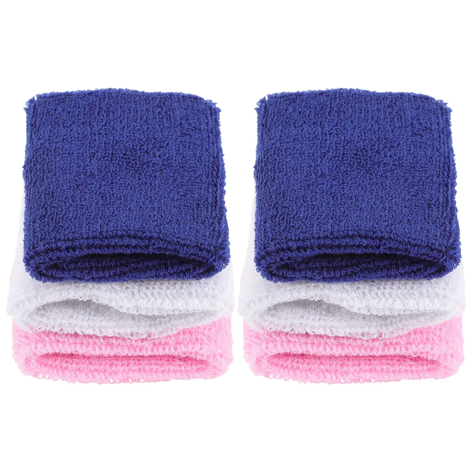 6 Pcs Breathable Sports Wristband Child Bands Elastic Polyester Sweatbands Wristbands