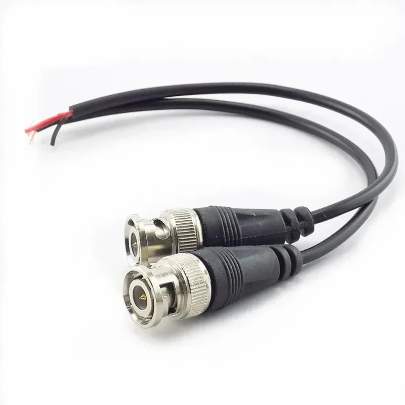 BNC Male Connector to Female Adapter DC Power Pigtail Cable Line BNC Connectors Wire For CCTV Camera Security System 1Pcs