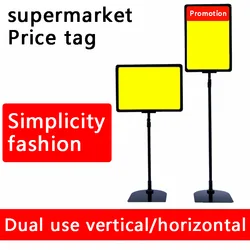 A4 A5 Food Sign Price Food Signs Advertising Label Rack Supermarket Vegetable Fruit Price Clamp Display Stand
