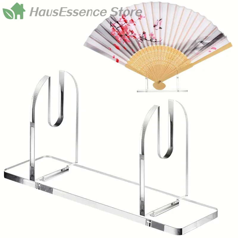 ※1/2pcs Superior Acrylic Fan Display Stands Foldable Fan Stand Holder Space-Saving Desk Organizer High Quality High Quali