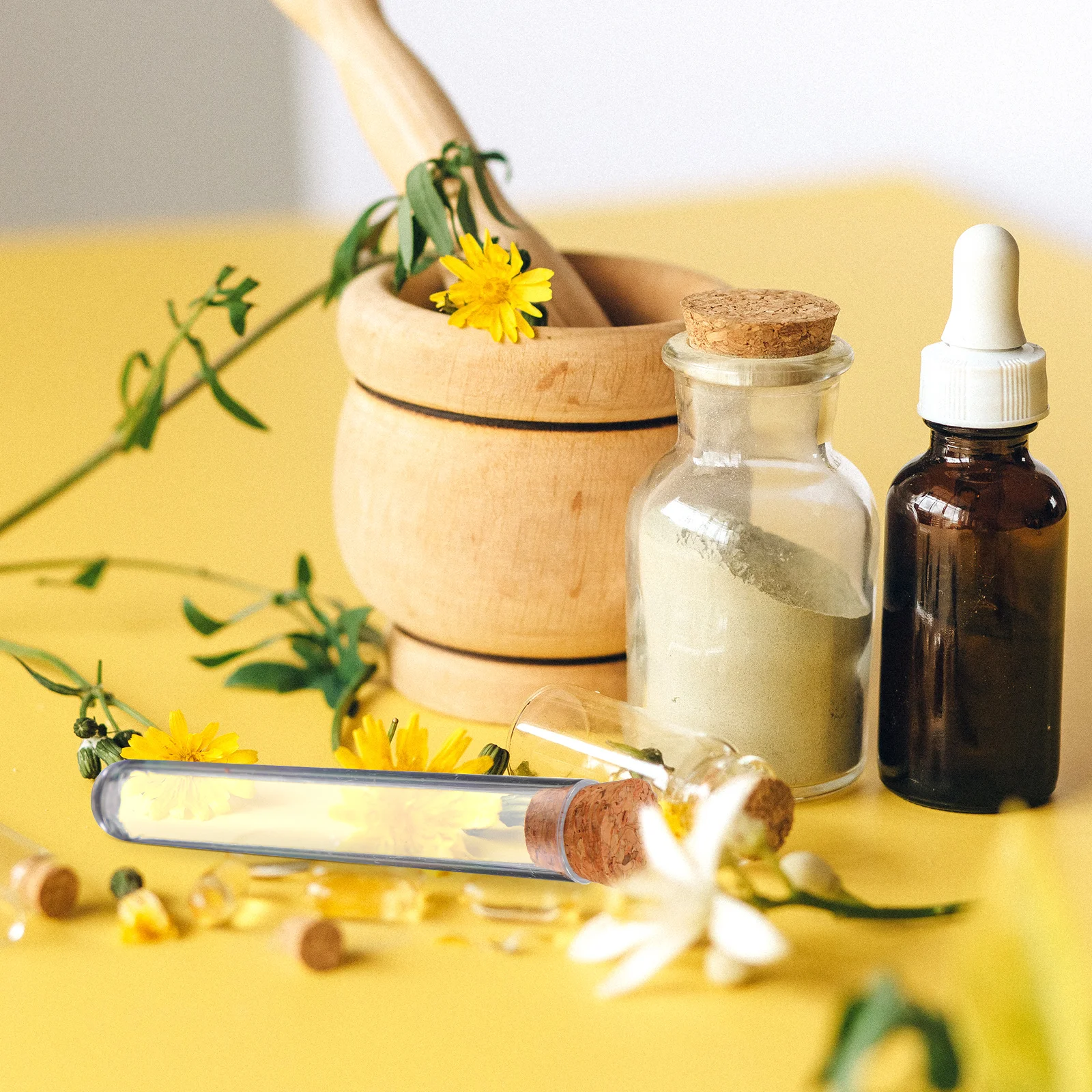 

Plastic Test Tube Clear Tubes with Lids Stoppers Cover Transparent Caps Storage