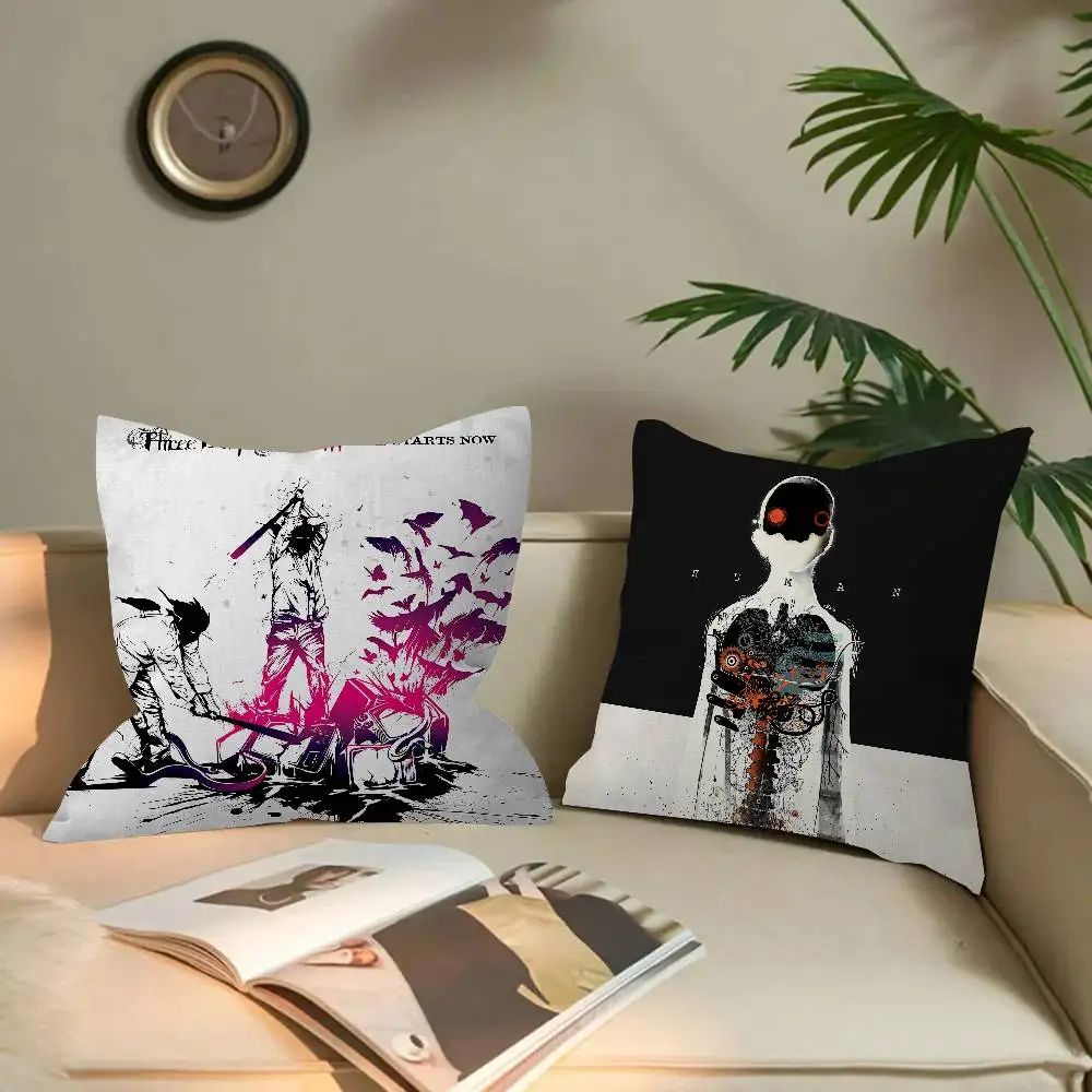 band hardrock T-Three Days Grace Cushion Cover Inches Farmhouse Decor Home Throw Pillow Covers for Couch Decorations