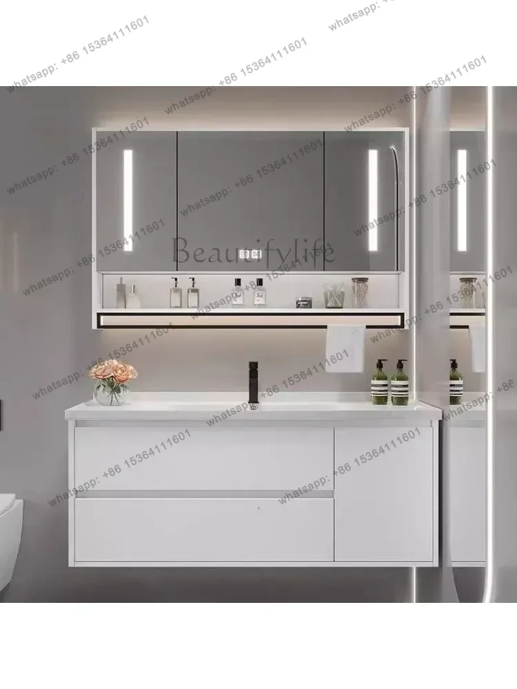 Bathroom ceramic washing integrated washbasin combination modern simple wall-mounted wall-mounted washbasin