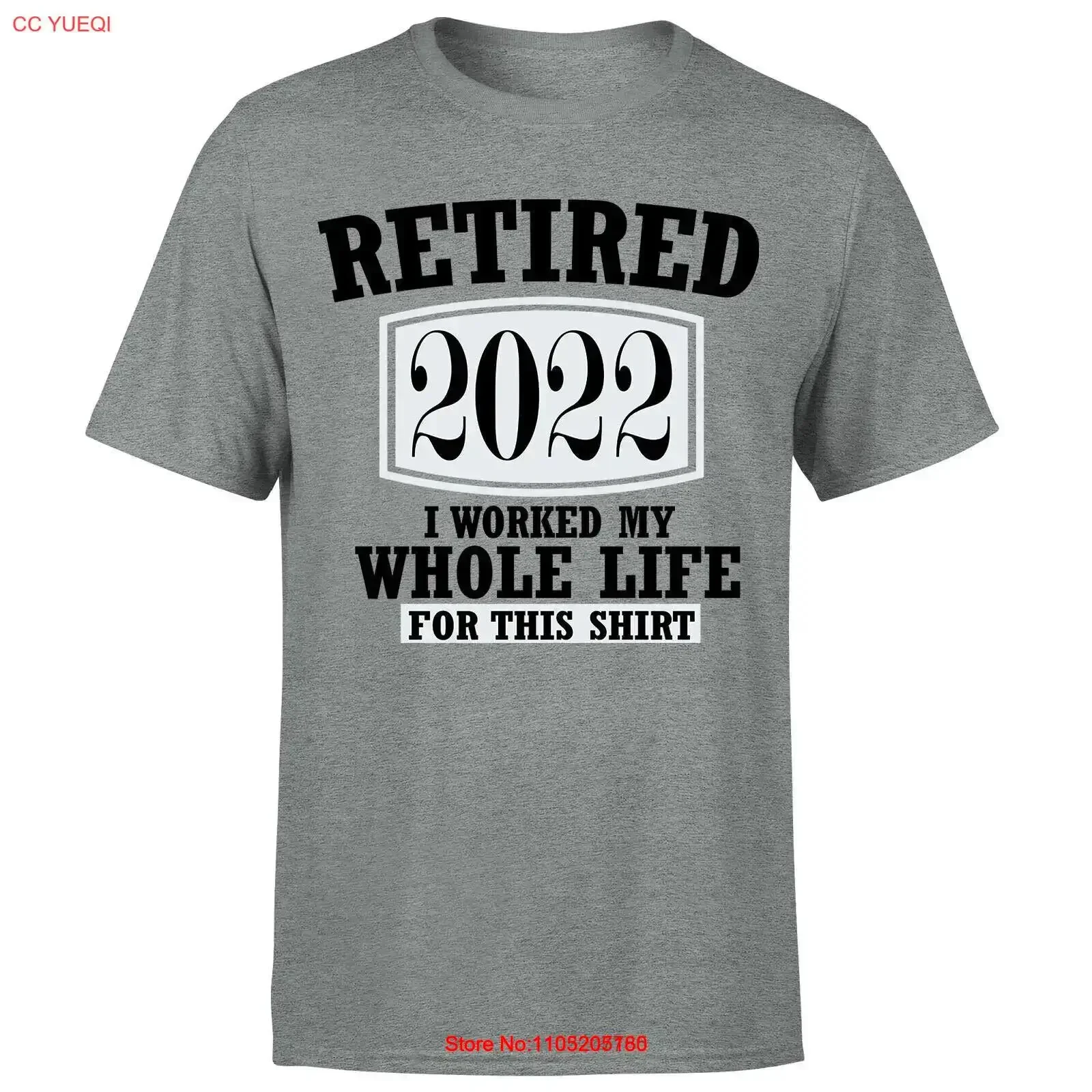 Retired 2022 Mens T Shirt I Worked My Whole Life Funny Novelty P1 OR A vintage Washed designer clothes Versatile Comfortable