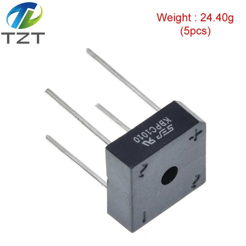 TZT 5pcs/lot Kbpc1010 10a 1000v Diode Bridge Rectifier Kbpc1010