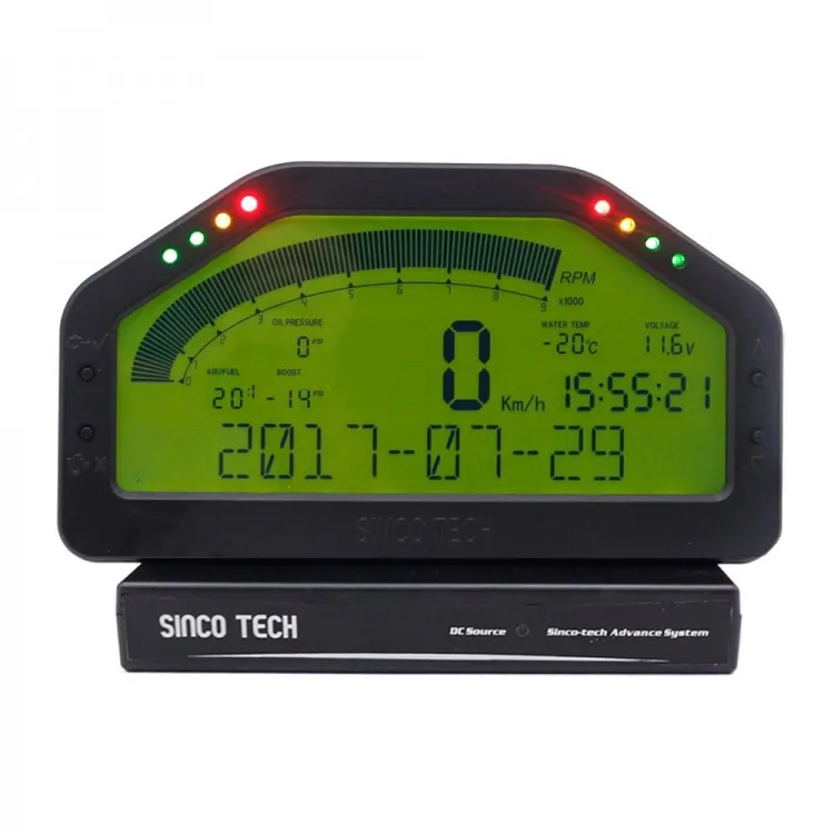 DO904 Multi-function Full Sensor Led Digital Race Car Digital Dashboard Meter LCD Display