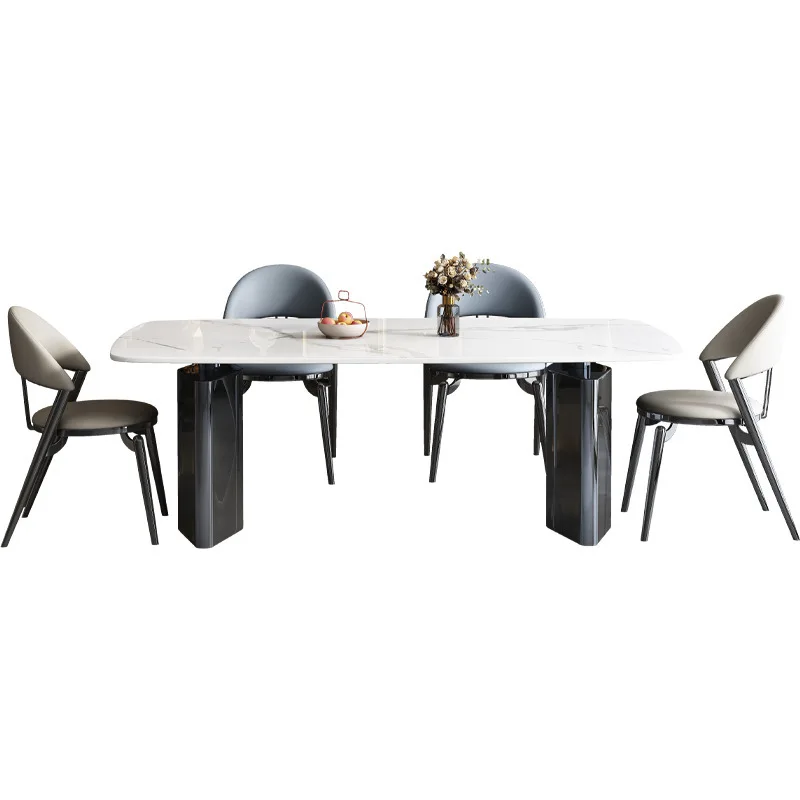 

Modern, simple, light luxury, rock slab, dining table, household, small apartment, new model
