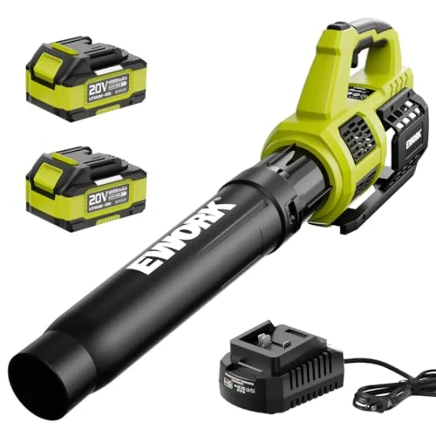 Leaf Blower Cordless with Battery and Charger 550CFM-4.0Ah Lightweight High Power Handheld Electric Blower Battery Operated Blo