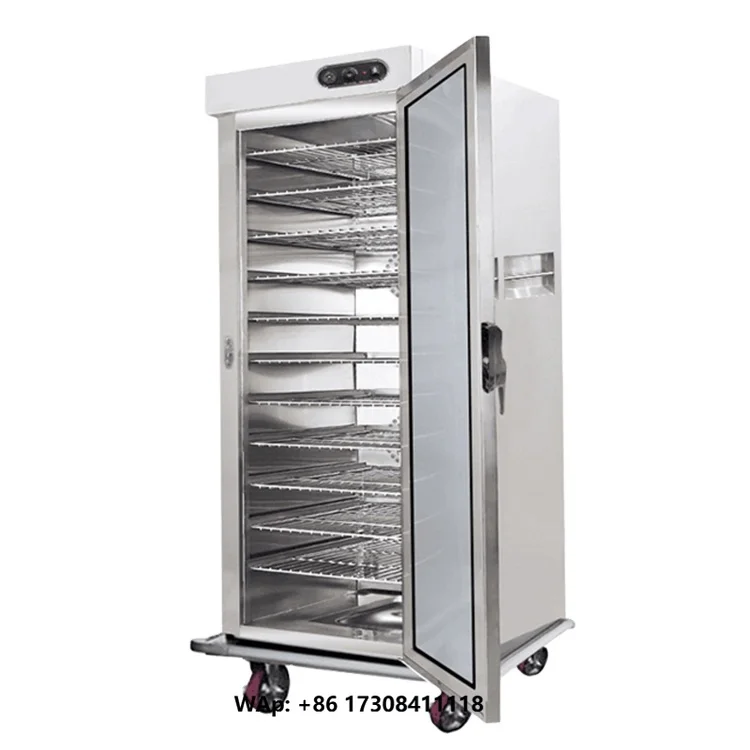 12 Trays Single Door and 24 Trays Double Doors Commercial Restaurant Cater Stainless Steel Standing Electric Food Warmer Cart