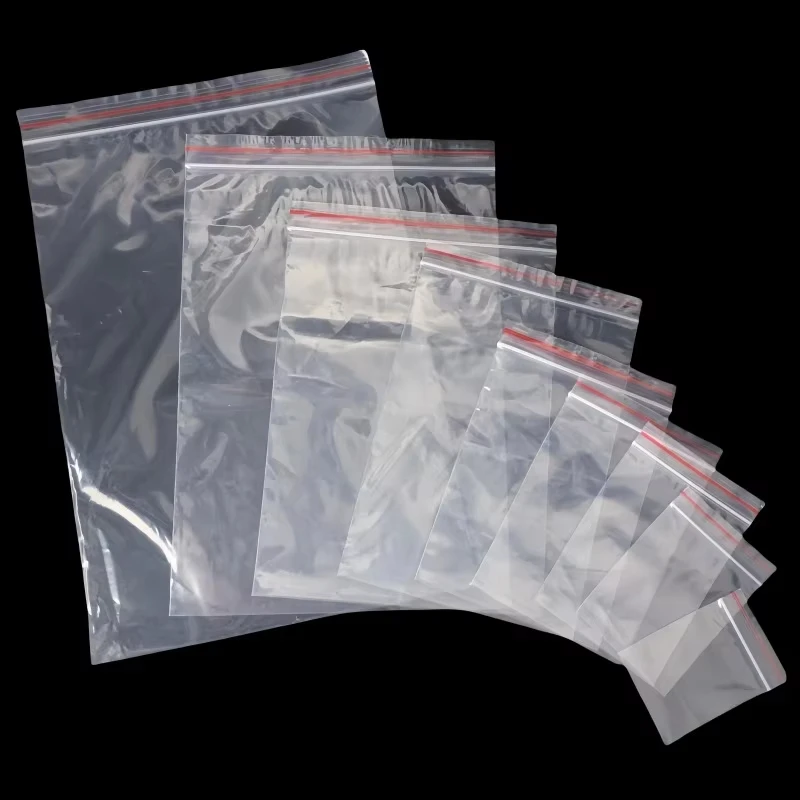 Selbstverschließbare durchsichtige Polybeutel mit Reißverschluss verstärkte wiederverschließbare Plastikbeutel zur Aufbewahrung von Schmuck Lebensmitteln Tabletten Medikamenten kleinem Zubehör luftdichte Verpackung Fri – Detail 13