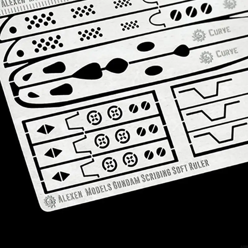 Professional Tool Hobby DIY Accessories Soft Ruler Detail Adding Templates Guide Ruler Curved Surfaces Craft Tool A2BB