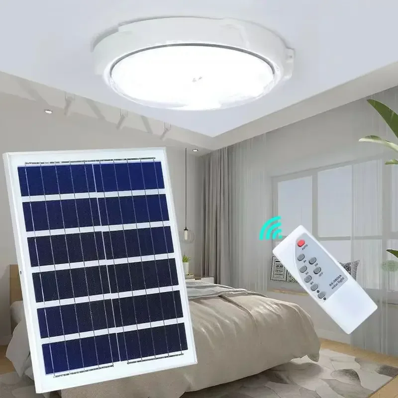 Luz de techo LED de alta potencia para interiores y exteriores, iluminación superbrillante con Control remoto, Solar, fotovoltaico, pasillo y patio