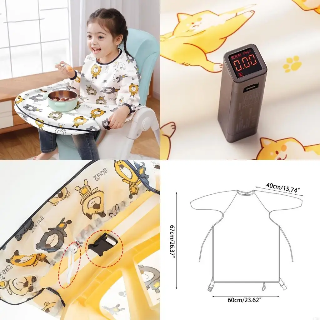 

97BE Waterproof Anti-dirty Bib Baby Eating Artifact Baby Stuff Kid Burp Cloth TPU