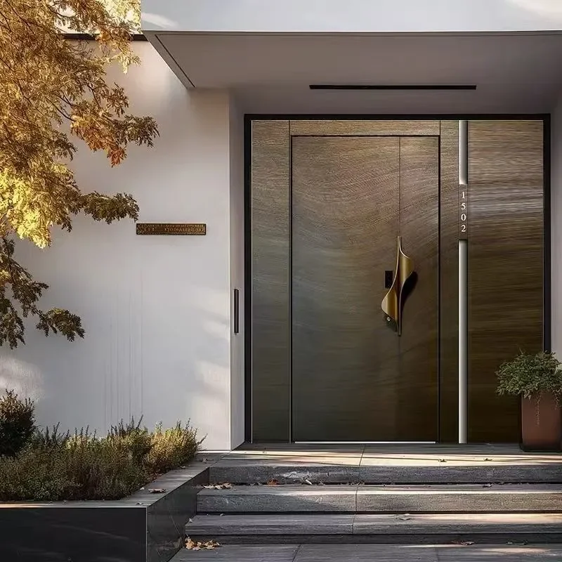 Luxury All Aluminum Carved Cast Door for Villa Home Double Single Mother and Child Self Built House Entrance Gate