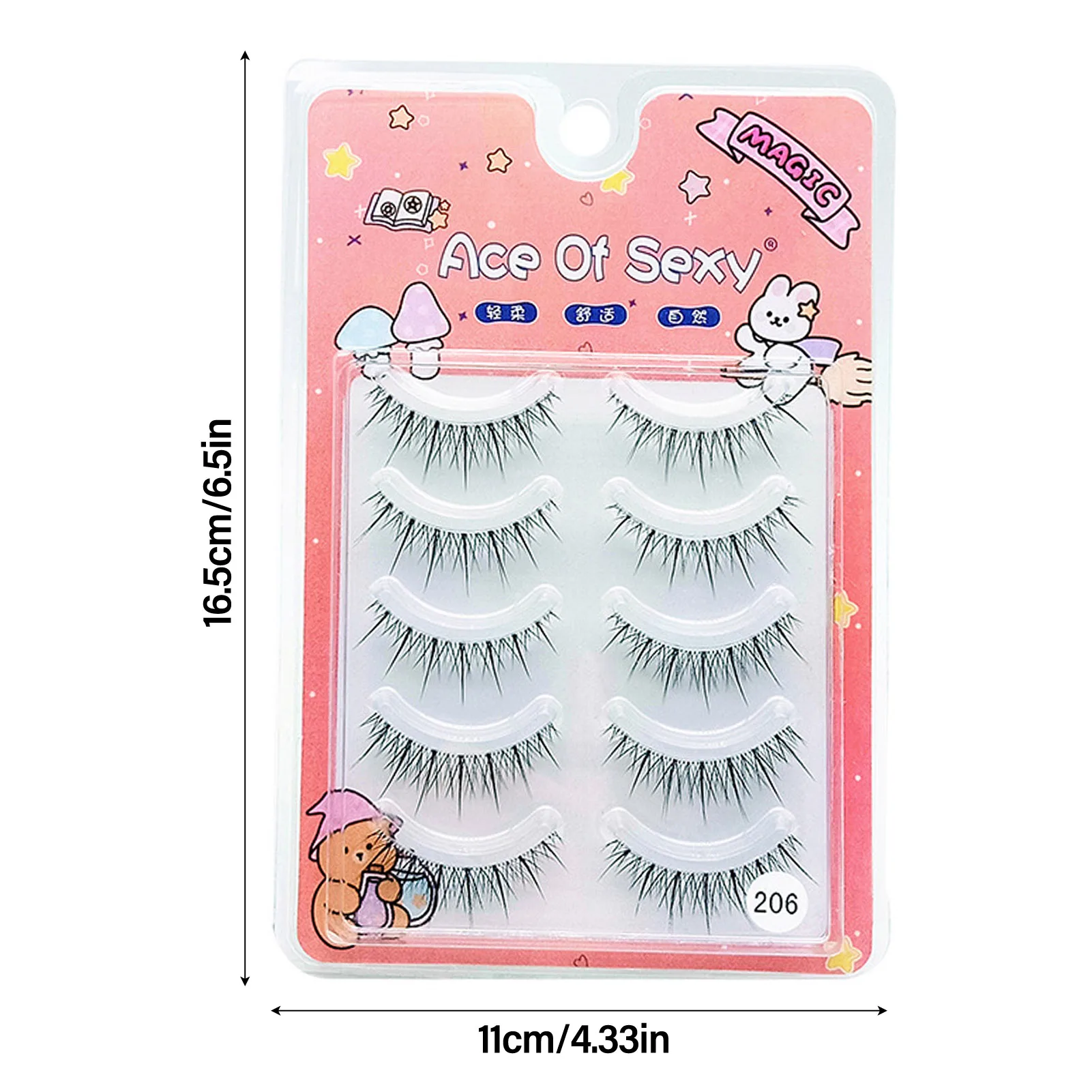 Natural Long Eyelashes maga lash strip Makeup Soft Simulation Eyelashes for Beauty Blogger Makeup Supplies