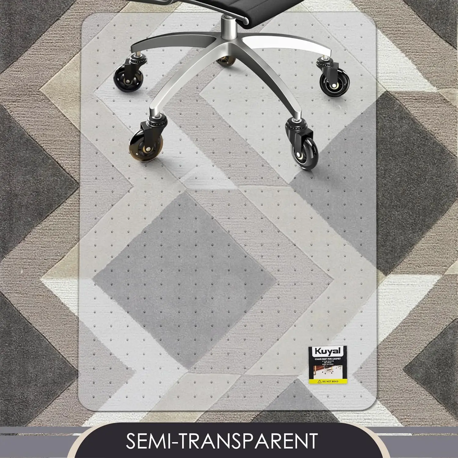 Office Chair Mat for Carpet, 32x55 Clear Heavy Duty Computer Chair Mat, Under Desk Protector Carpeted Floors Mat, Easy Chair Mov view 6