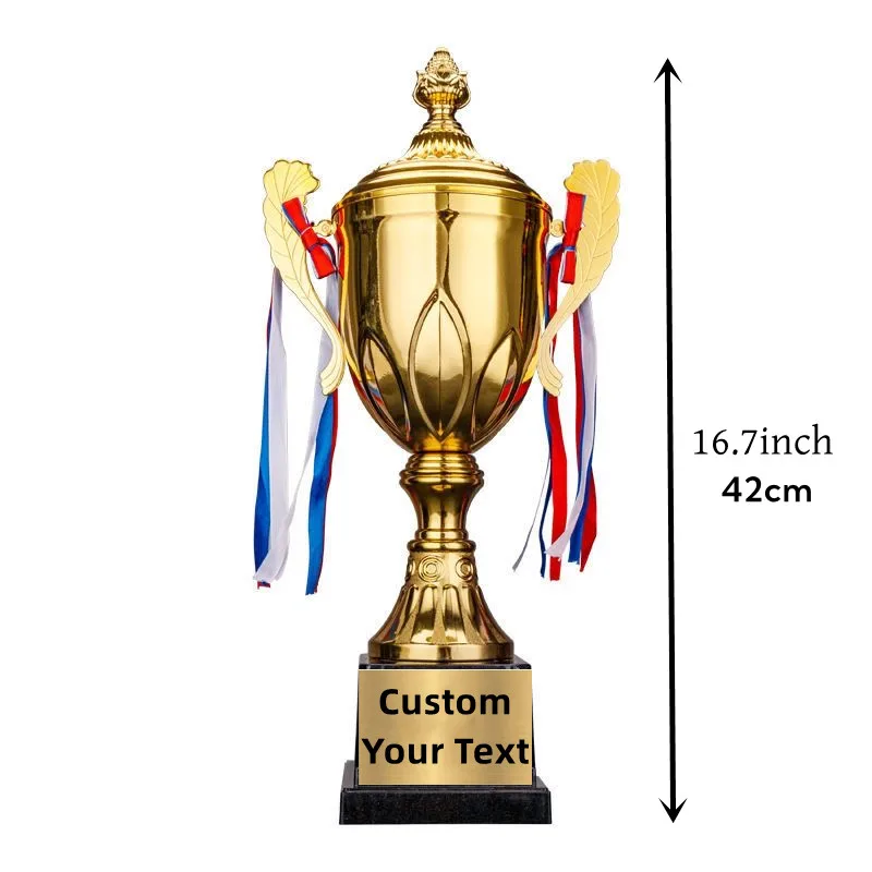 42cm Trophy Cup Winner Carnival Tournaments Metal Competitions Award Cup Props Football Medals for Winner Kids and Adult