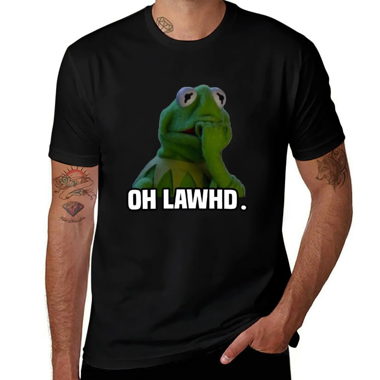 kermit meme T-Shirt t shirt man cotton T-Shirt