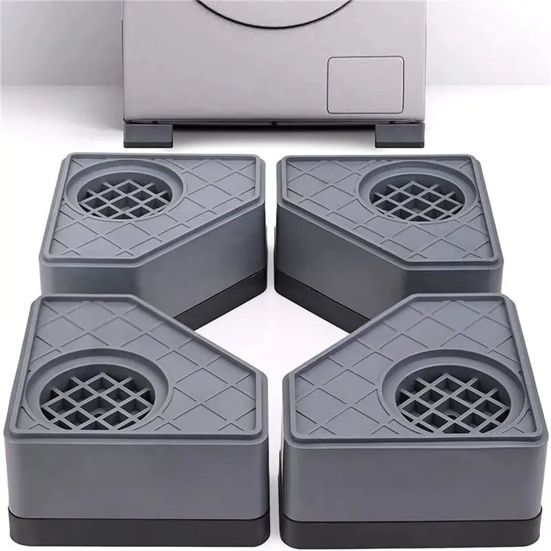 ABJI-Anti Vibration Pad For Washing Machine Washer Dryer Pedestals Wearing Square Rubber Foot Pads Pedestals