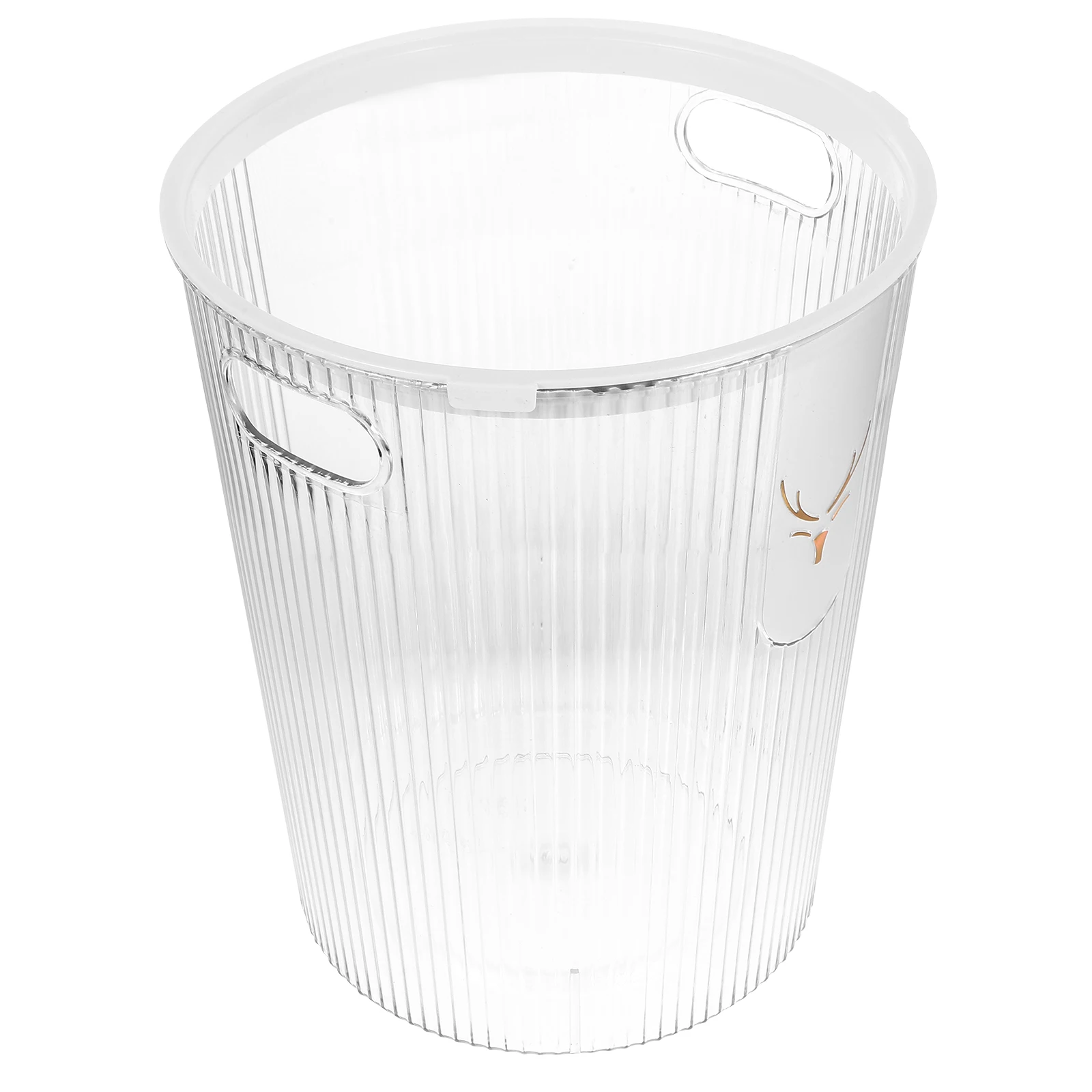 

1pc Sturdy Pet Large Capacity Household Garbage Can Trash Bin For Bathroom Bedroom Office Hotel Portable Plastic Waste