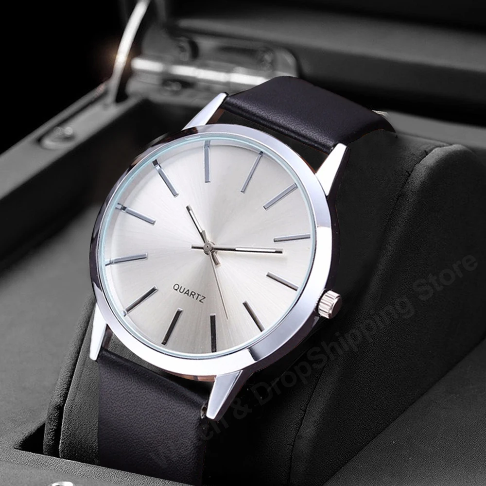 

New Fashion Mens Watches Top Brand Luxury 2023 Simple Men Sports Business Leather Wristwatches Sport Hot Student Orologi Uomo