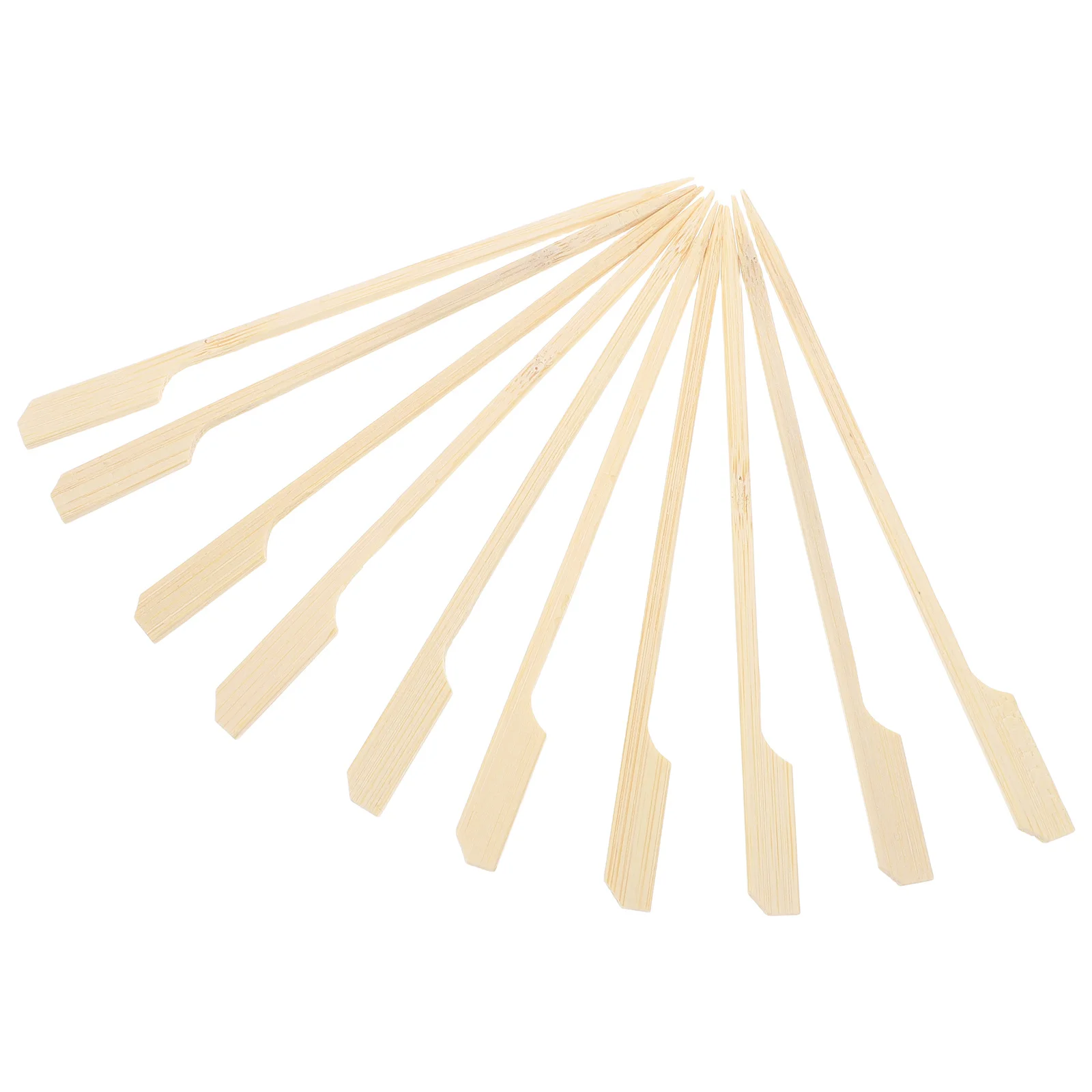 

100Pcs Bamboo Bbq Skewers Sharp Tip Grilling Sticks Handle Design for Outdoor Barbecue Meat Kebabs Party Snacks
