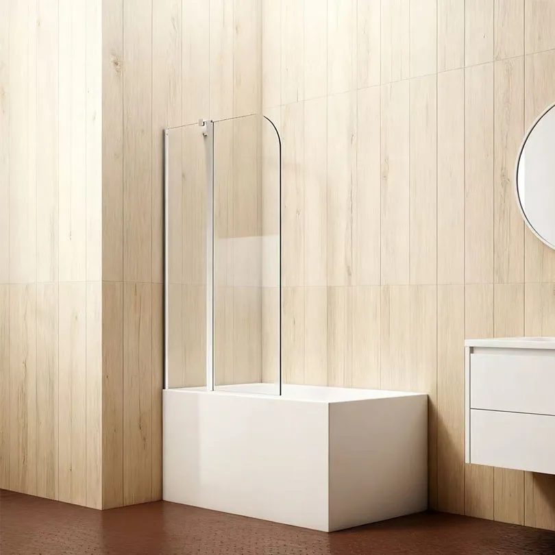 CustomizedProfessional Pivot Frameless Folding 6mm Tempered Glass Aluminium Bathroom Door Bath Shower Bathtub Screen Home Hotel