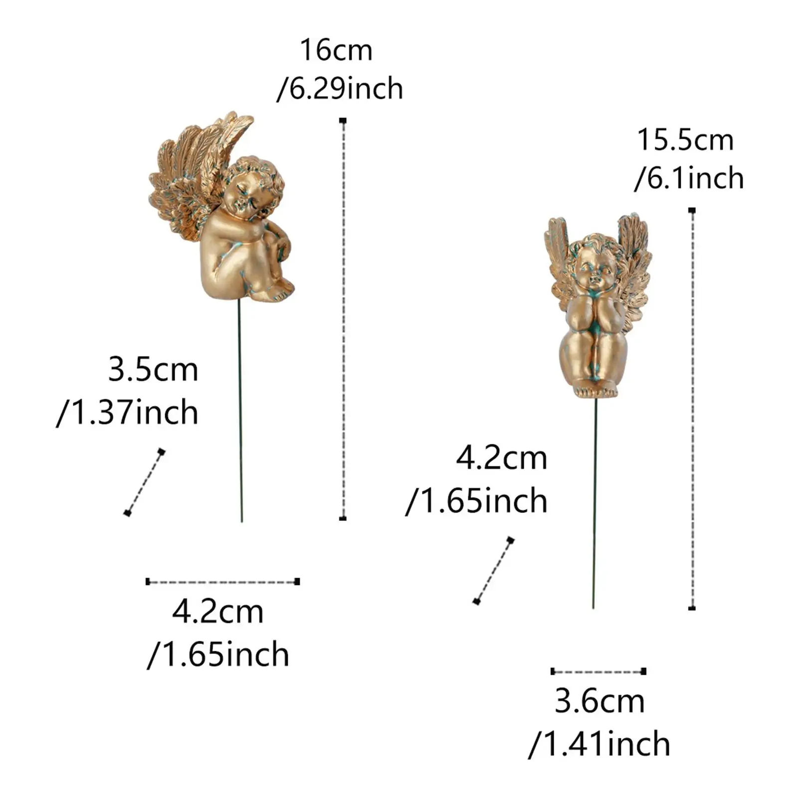 Fairy Garden Stake Decor Garden Statue Fairy Sculptures Yard Sign for Plants Pot Patio