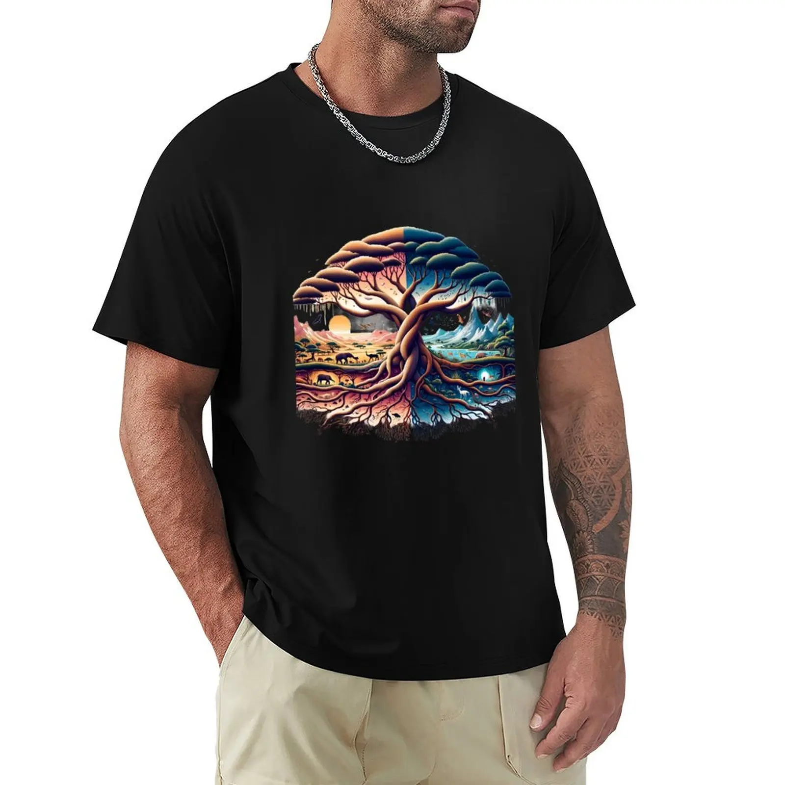 M.C. Escher Inspired Surreal Morphing geometric T-Shirt Stylish Graphic Short Sleeve Top
