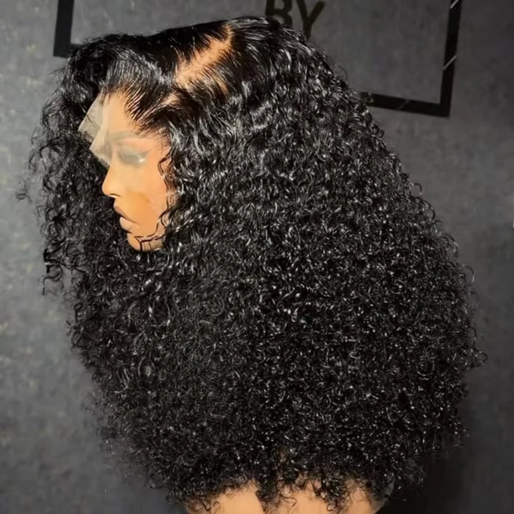 Deep Wave 13X6 HD Lace Frontal Perücke für Frauen, 250% vietnamesisches wassergekräuseltes Haar, 13x4 Lace Front Perücke, kurzer Bob, kleberlose Perücken aus Echthaar, natürliche Farbe