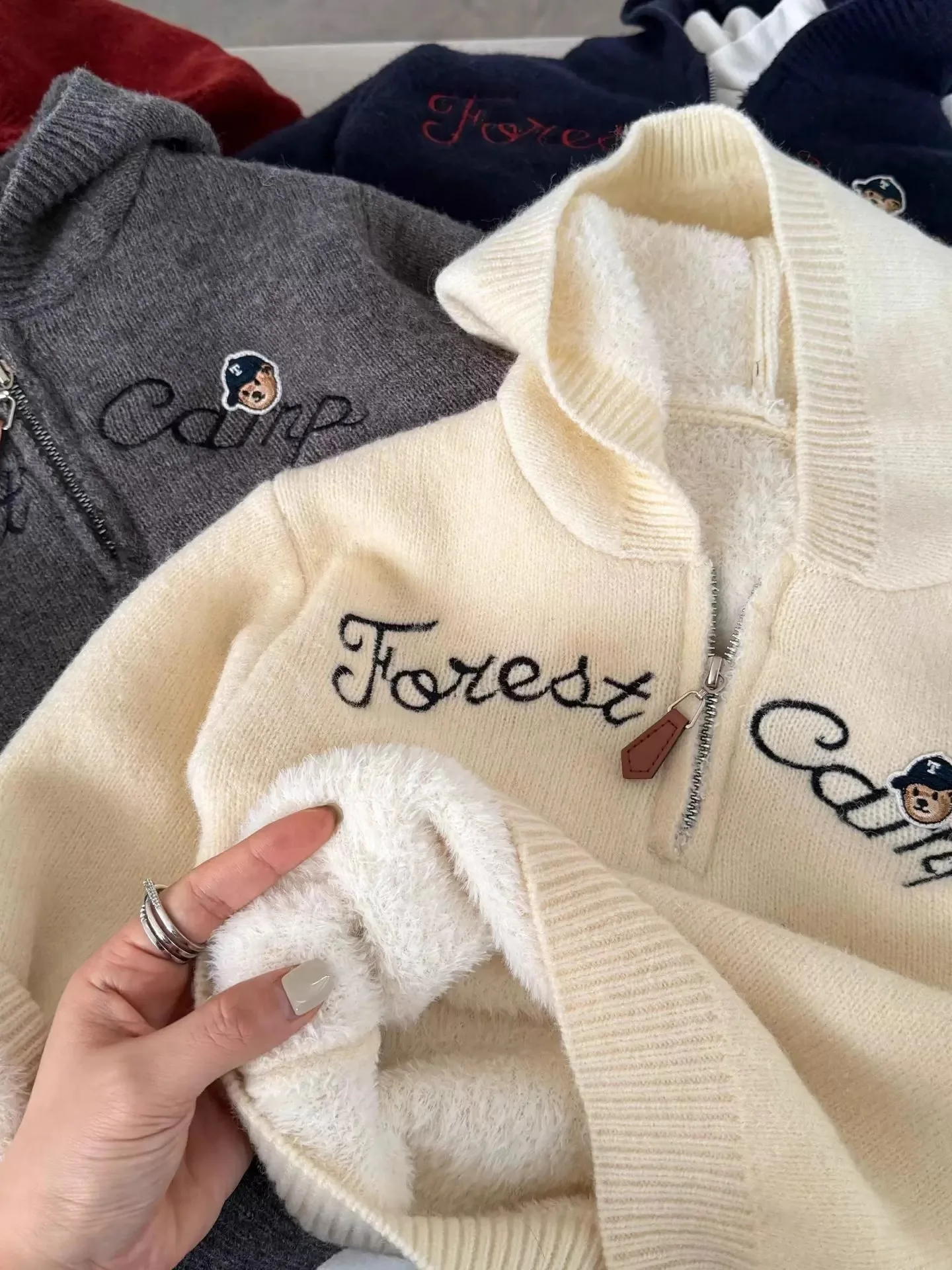 

Детский повседневный свитер Thiened на подкладке с высоким воротником, удобная теплая бархатная основа для зимы