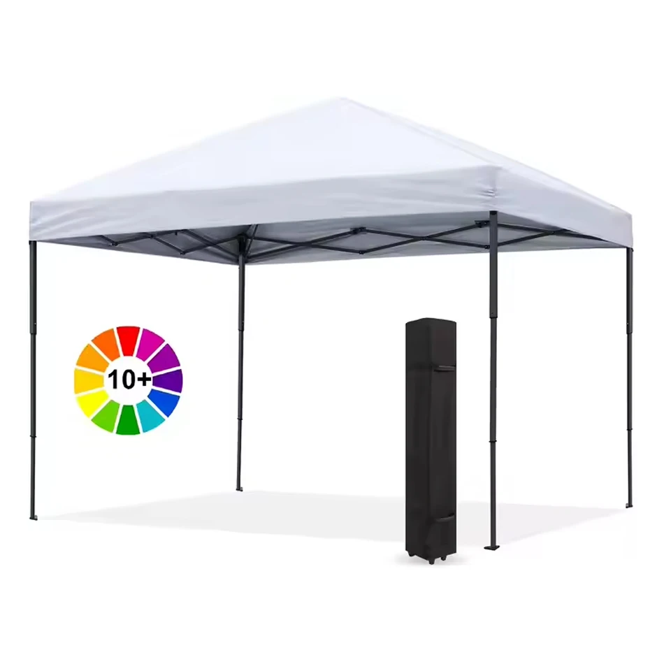 

Terrace booth with 3x3 folding sign Comercia steel frame tent