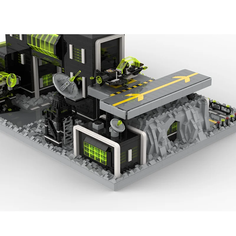 City Street View Moc Building Bricks II Base Pit Stop Model Building Technology Modular Blocks Gift Christmas Toy DIY  Assembly