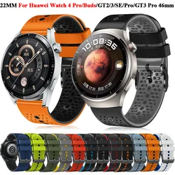 22mm Watch Straps For Huawei Watch 4/Pro GT 2/3 SE/Pro/2E/GT2 46mm Silicone Band GT2e GT3 Pro 46mm Bracelet Watchband Wristbands