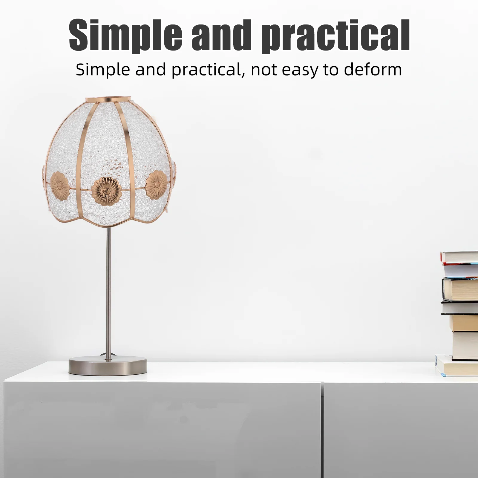 

Plastic Lampshade Sturdy Pc Iron Material Minimalist Design For Living Room Bedroom Dining Area Table Lamp Shade E27