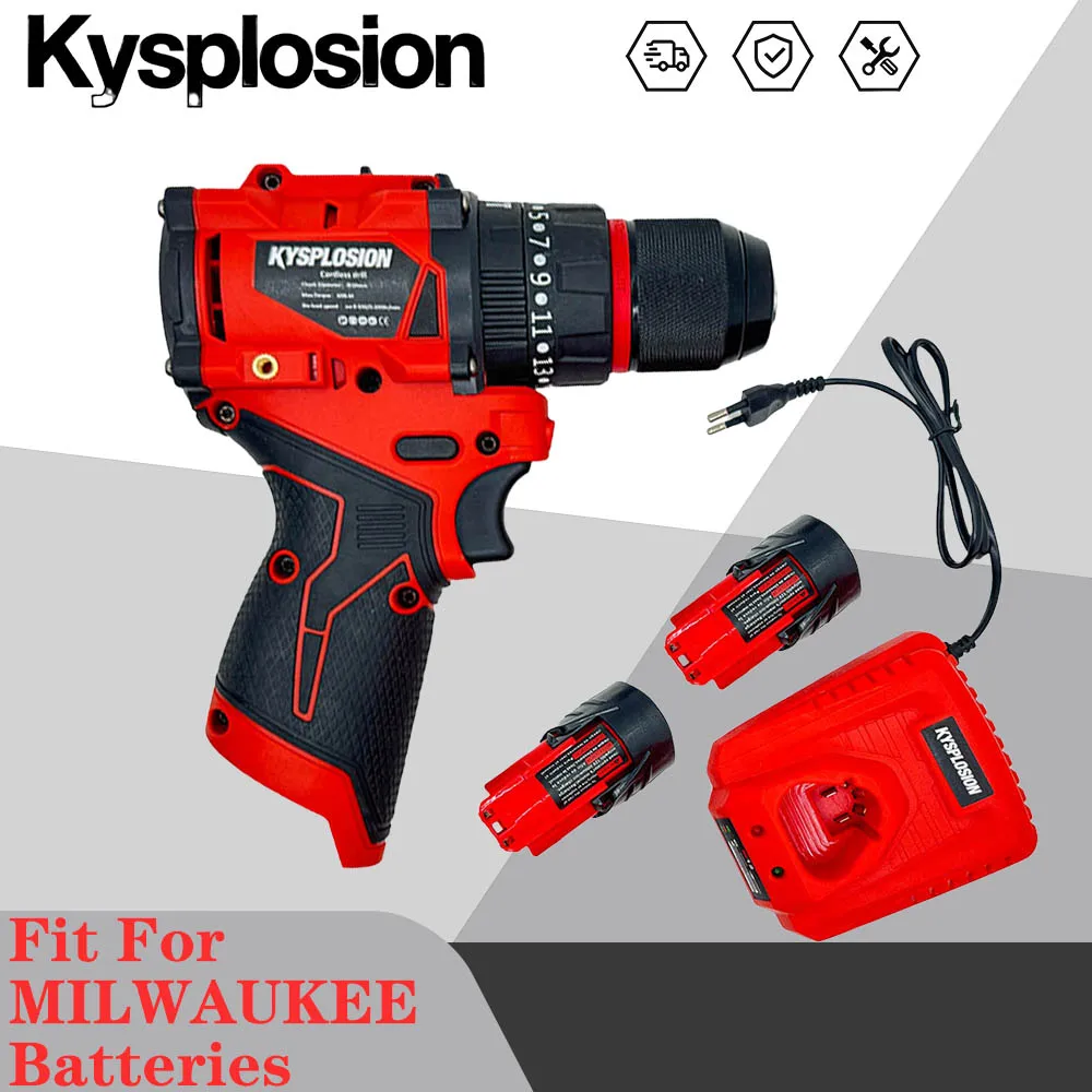 

Electric Hand Drill Metal Brushless Drill Tapping Cordless Impact Household Electric Screwdriver For milwaukee m12 battery