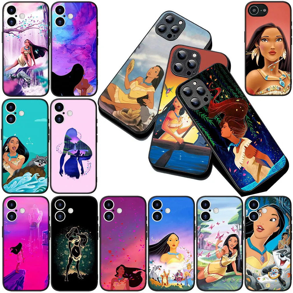Мягкий чехол для Xiaomi Redmi Note 12 11 10 Pro 10A 10C 12C 14C A4 5G 4G Note12, чехол для телефона Pocahontas Princess, черный корпус Мягкий чехол для Xiaomi Redmi Note 12 11 10 Pro 10A 10C 12C 14C A4 5G 4G Note12, чехол для телефона Pocahontas Princess, черный корпус