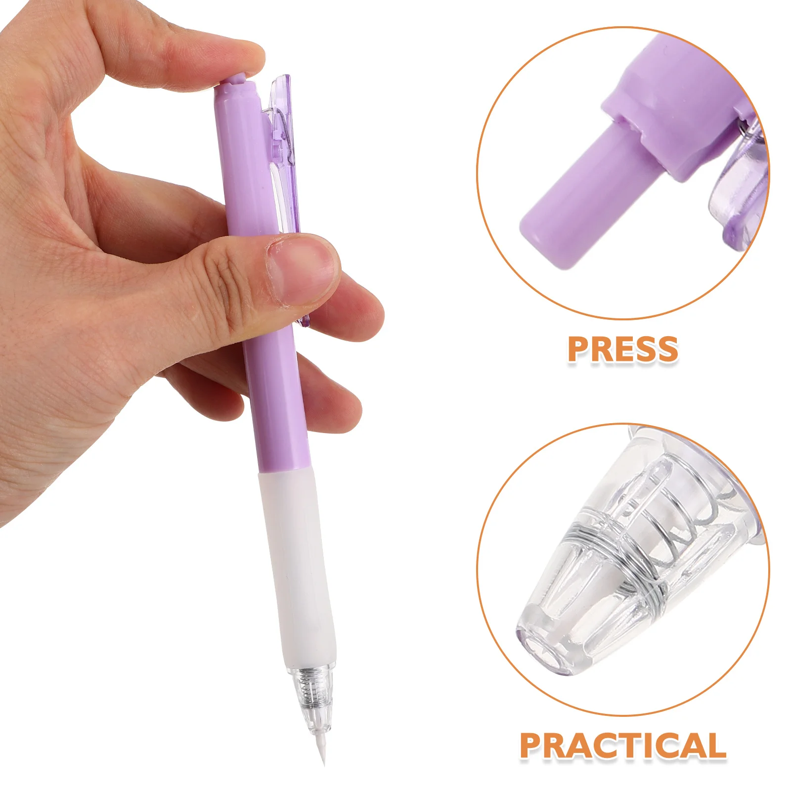 10 قطع من أقلام القطع الدقيقة التي تتميز بشفرة سيراميك، تصميم قابل للسحب، قبضة أمان مثالية للفنون الورقية المدرسية