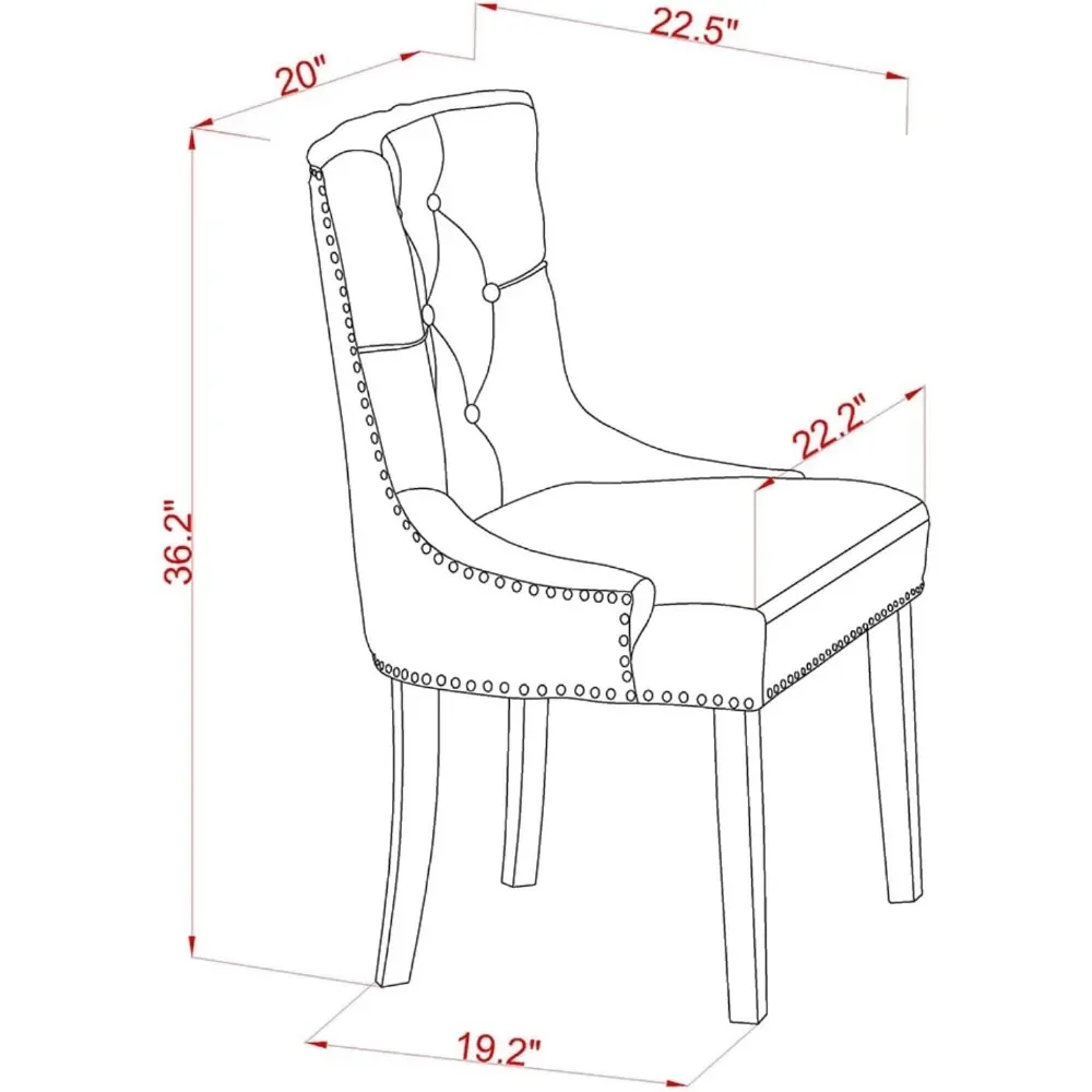 طقم طاولة مطبخ مكون من 3 قطع من East West Furniture مع طاولة مستطيلة ووصلة أوراق الفراشة، بما في ذلك كرسيين #5