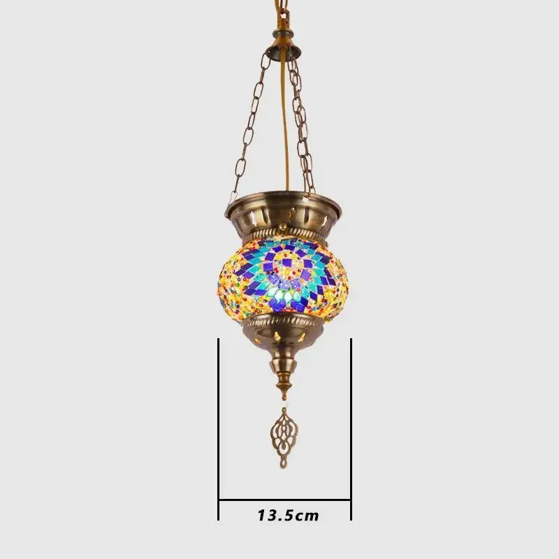 New style Turkey Ethnic Customs Handmade Lamp Romantic Cafe Restaurant Bar Tree Pendant Light Bar Mosaic Pendant Lamp