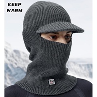 Autumn Winter Woolen Hat Riding Windproof Warm Face Mask Cold Hat Ear Protection Head Covering Hat Soft